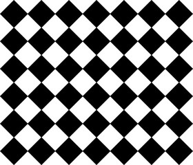 Seamless black and white diamond checkered pattern. Bold geometric design ideal for backgrounds, textiles, wallpapers, wrapping paper, and modern graphic projects.
