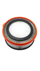 Round vacuum filter assembly with orange ring