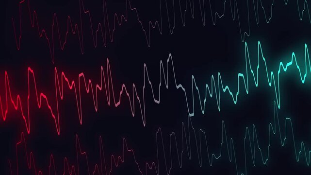 Creative sound wave on black background