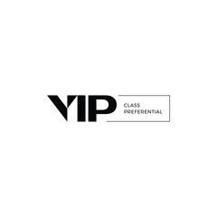VIP logo with a unified concept and sophisticated cuts gives a luxurious and cool impression.