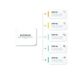 Vector Infographic label design template with icons and 5 options or steps. for your business data. Vector Illustration.