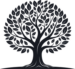 Obraz premium vector tree silhouette