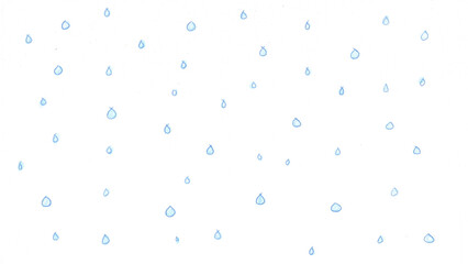 雨t164-0,Hand drawn blue water drop pattern on white background