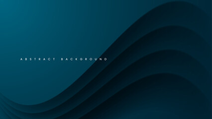 Dark cyan abstract background with wavy lines.