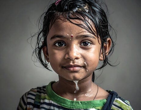 Child's Portrt: Innocence and Playfulness