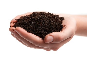 Nurturing earth cradled gently in cupped hands, symbolizing growth, new beginnings, and the fertile promise of nature's bounty.