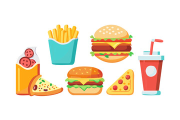 Fast food vector illustration for your project