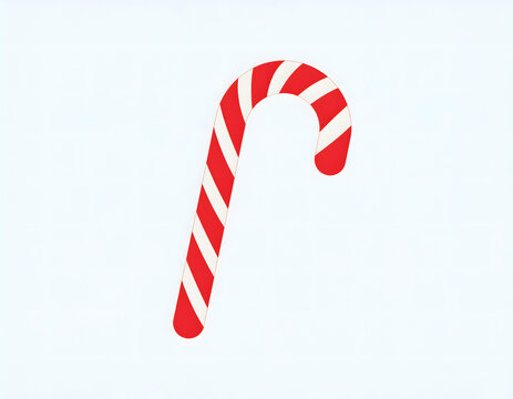 Classic Red and White Candy Cane for Holiday Marketing