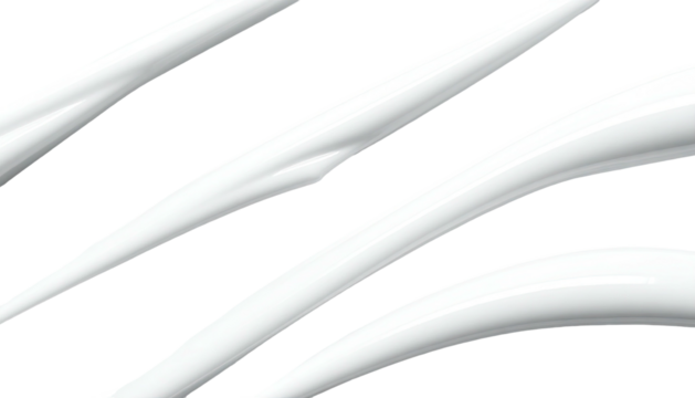 Abstract, flowing white liquid streaks