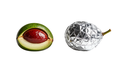 Premium chewing betel nut and paan pair with unique styles, isolated on transparent background