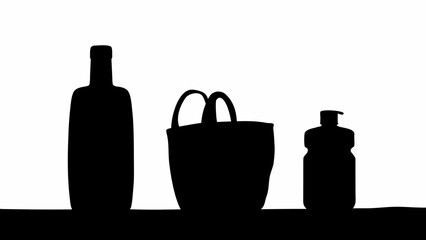 vector set of bottles