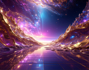 宇宙空間のような背景