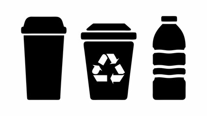 vector illustration of a set of drinks