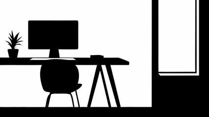 Fototapeta premium office desk with computer