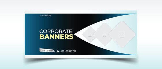 Fototapeta premium Modern Corporate Business Banner Design