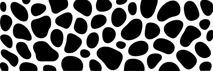 Black and White Irregular Blob Pattern Background