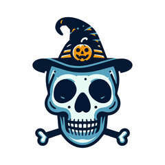 Halloween skull illustration design