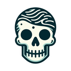 Halloween skull illustration design