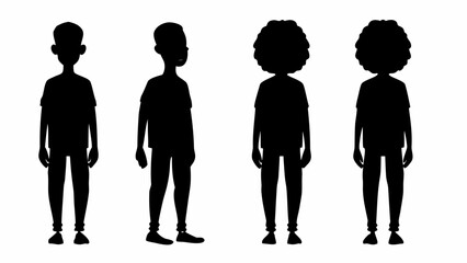 vector silhouettes of people