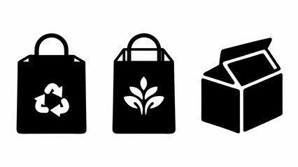 vector illustration of a set of shopping bags