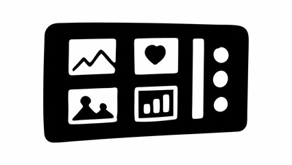 man and woman icon on metal internet button