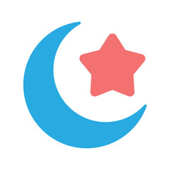 Crescent with stars pattern