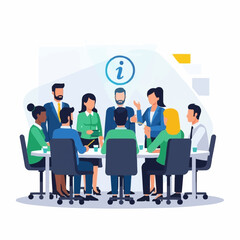 group of business people working together