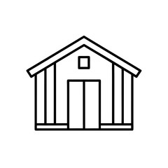 Simple outline of a small storage on transparent background