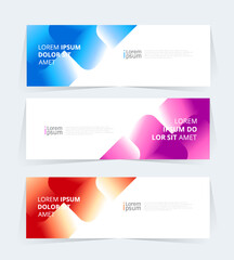 Naklejka premium Geometric banner design with Vector presentation template.