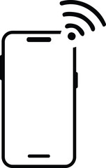 Smart phone with wifi icon. WIFI signal with mobile phone icon. wifi phone icon vector sign
