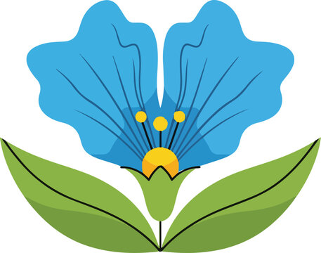 baho flat vector flower