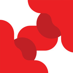 Solid Flat Blobs blood red fram