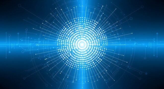 Digital Technology Circle Design.