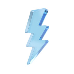Illuminated blue lightning bolt emblem, glowing energy flash with a seamless design, vibrant
