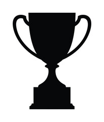 Trophy cup vector icon illustration award and achievement symbol