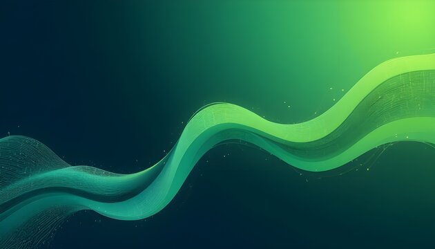 Dynamic Geometric Abstract Background with Modern Green Gradient - Powered by Adobe
