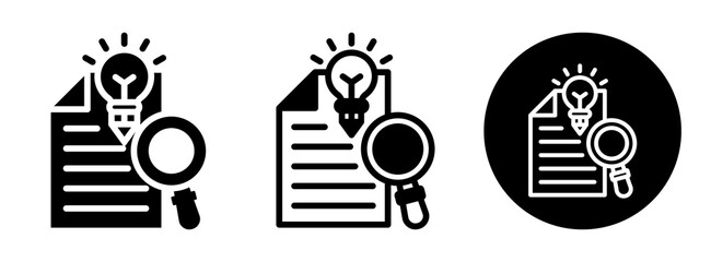 Creative Research Icon Collection Glyph & Mixed Style