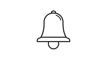 Simple black outline bell icon
