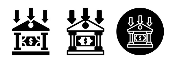 Devaluation Icon Collection Glyph & Mixed Style