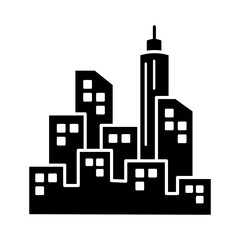 Fototapeta premium City Icon Black