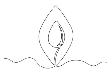 Location icon one line drawing in minimalist continuous outline style