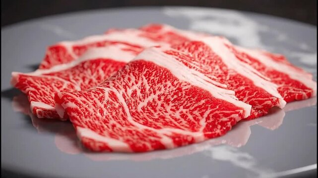 Exquisite Cuts of Meat: Delve into the intricate marbling patterns of premium cuts of meat. A culinary masterpiece that embodies the essence of flavor and texture. 