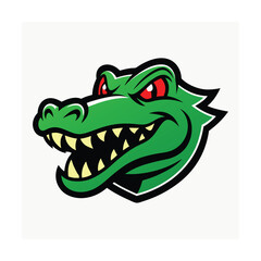 Alligator Head Mascot Logo Design