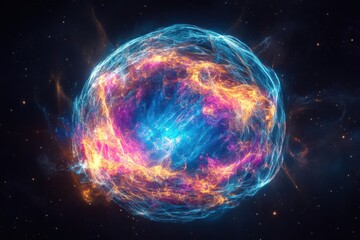 Obraz premium Spectacular supernova explosion captured with vibrant cosmic colors