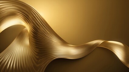 Abstract glassy combination of gold and gold gradient wave background