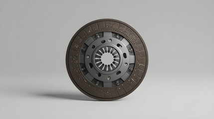 Circular Clutch Disc Assembly, Detailed Center Hub View on a Light Background