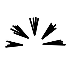 Bold Light Rays Icon Flat Minimalist Design