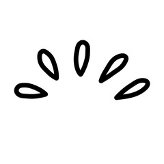 Minimal Hand-Drawn Doodle Rays Element