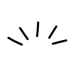 Minimalist Black Burst Lines Doodle
