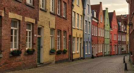 narrow street in the old town of tallinn estonia